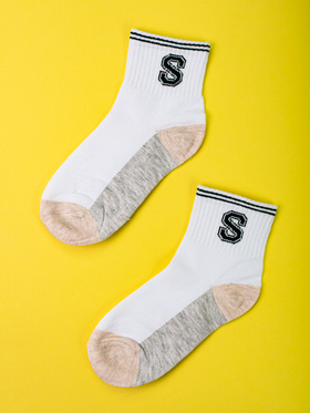 Detské ponožky  biele s hviezdou