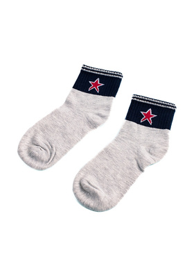 Detské ponožky  sivé s hviezdou