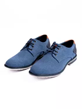 Modré pánske textilné topánky Shelovet
