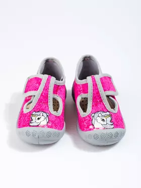 Papuče pre dievčatká na suchý zips myška